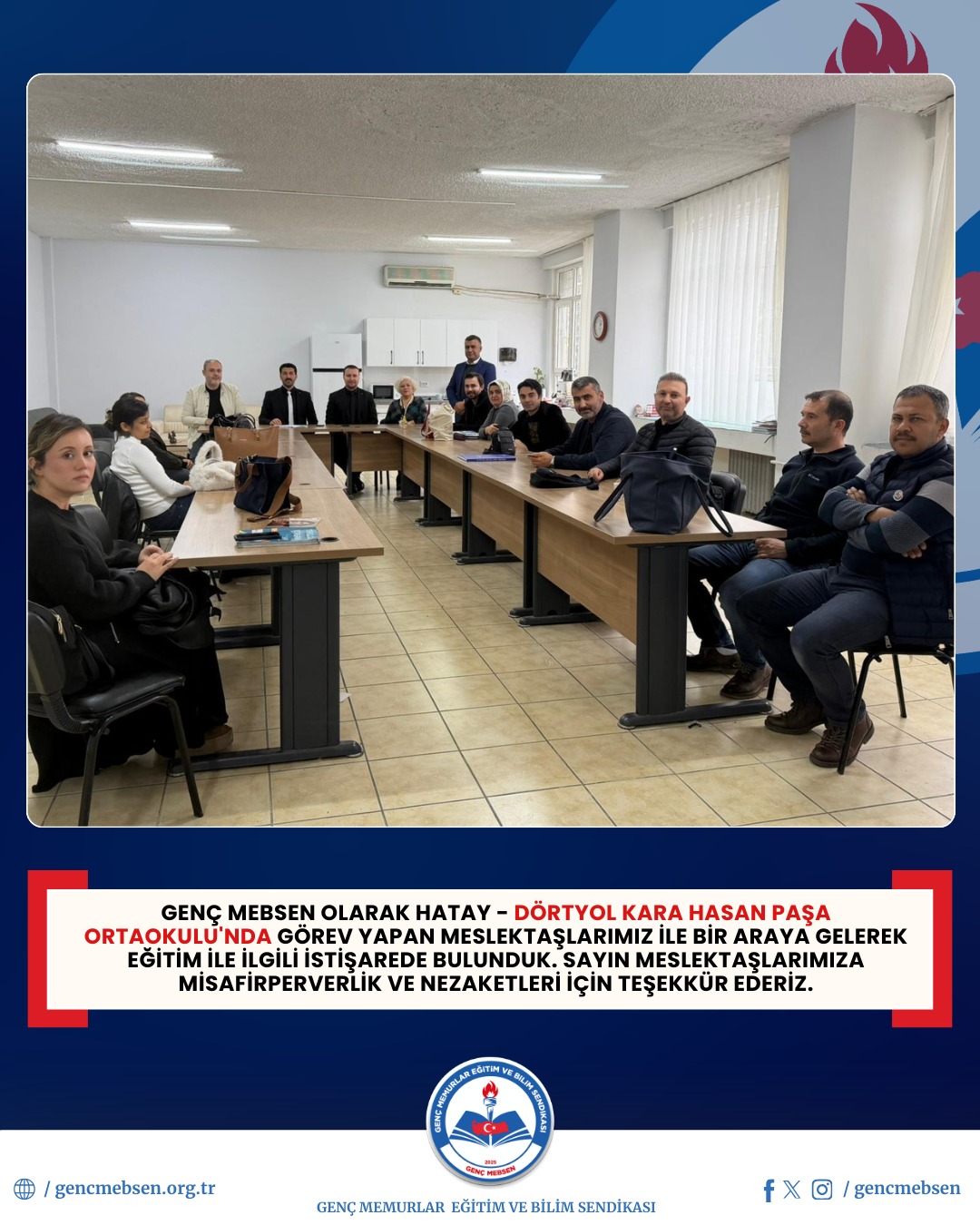 Genç MEBSEN'den Hatay - Dörtyol Kara Hasan Paşa Ortaokulu'na Ziyaret